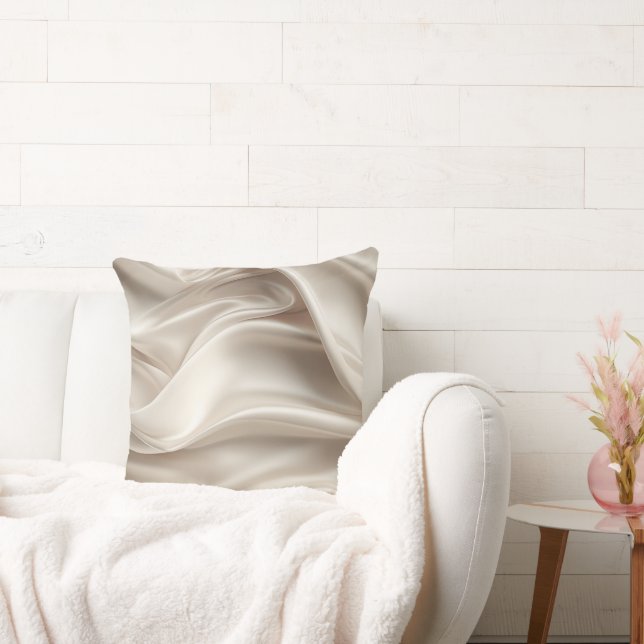 Vacker Champagne Guld Romantisk Falsk Satin  Kudde (Soffa)