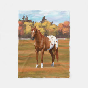 Vacker Chestnut Appaloosa Horse Fleecefilt