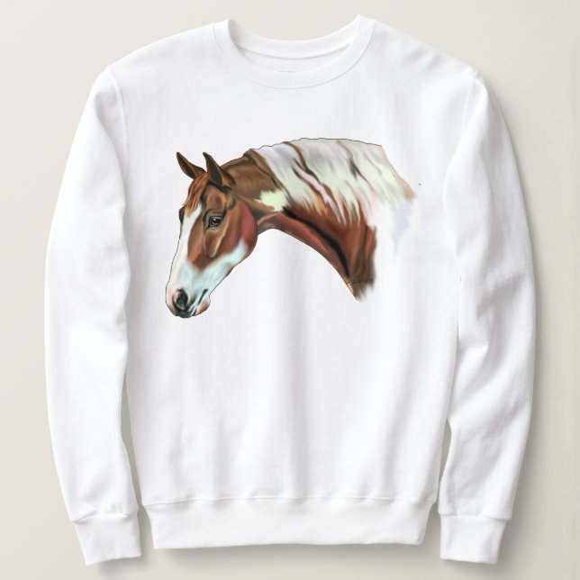 Vacker Chestnut Tovero Paint Horse T-shirt (Design framsida)