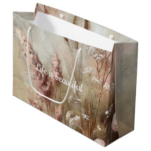 Vacker Chic Beige Rosa Boho Blommig Bröllopsdusch
