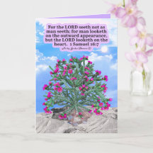 Vacker Cholla-kaktus Skriftställe 1 Samuel 16:7