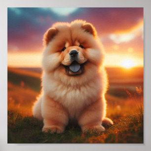 vacker Chow Chow Puppy Poster