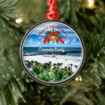 Vacker Clearwater Beach, Florida Julgransprydnad Metall<br><div class="desc">God jul från Clearwater Beach,  Florida... sol,  semester,  roligt,  handflatan träd och sandstrand</div>