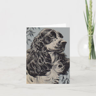 vacker cocker-spaniel anteckningskort
