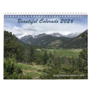 Vacker Colorado 12-månaders 2026 kalender