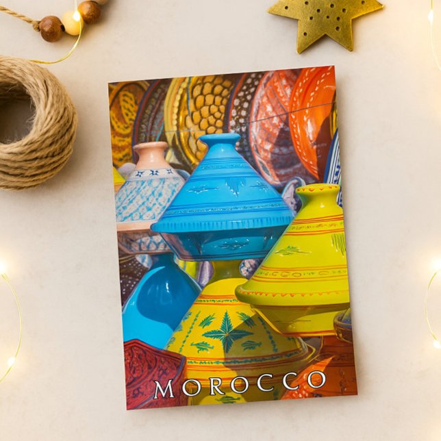 Vacker Colorul Moroccan Tajine Food Vykort (Skapare uppladdad)