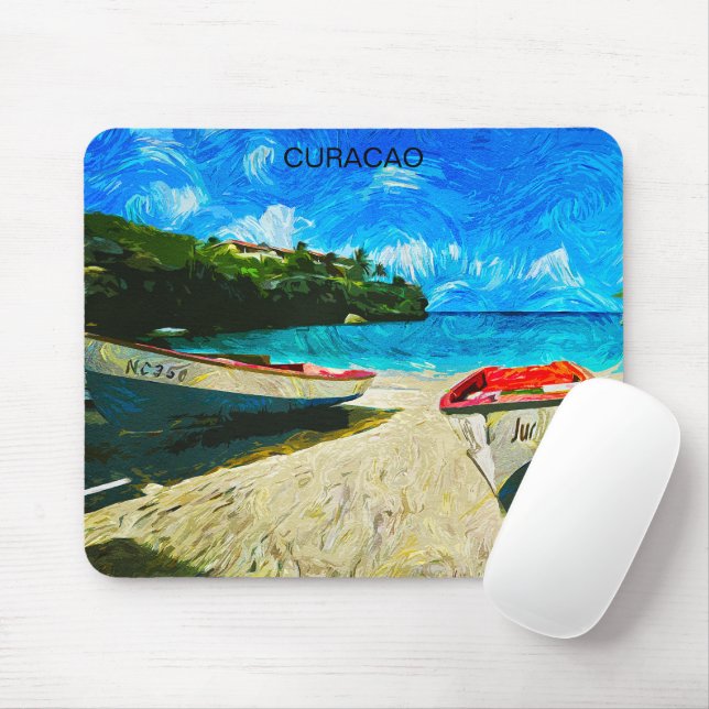 Vacker Curacao Tropical Island Scenery Musmatta (Med mus)