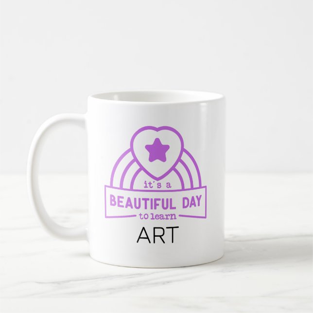 Vacker Dag Att Lära ART Läraren  Kaffemugg (Vänster)