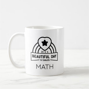 Vacker Dag Att Lära Sig Matematiklärare Kaffemugg