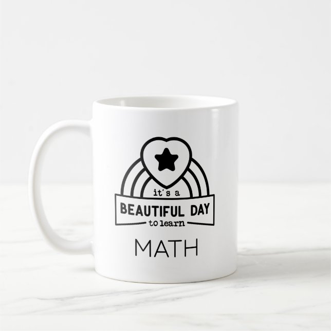 Vacker Dag Att Lära Sig Matematiklärare  Kaffemugg (Vänster)