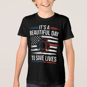 Vacker Dag Att Rädda Liv Brandman PNG T Shirt