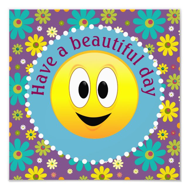 Vacker Dag Hippie Blommor Fototryck (Framsidan)