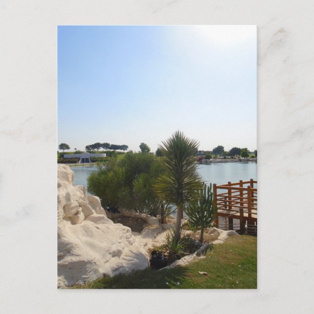 vacker dag på dammen vykort (Framsida)