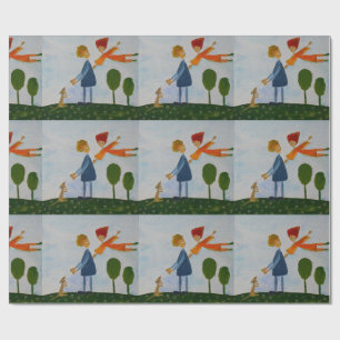 Vacker Dag Romantisk Promenad Mat Wrappringspappe Presentpapper
