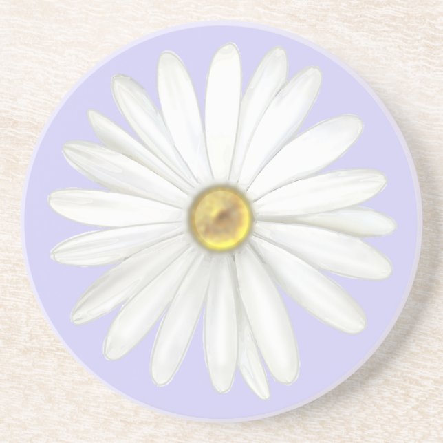 Vacker Daisy blomma på lätt periwinkle Underlägg (Framsidan)