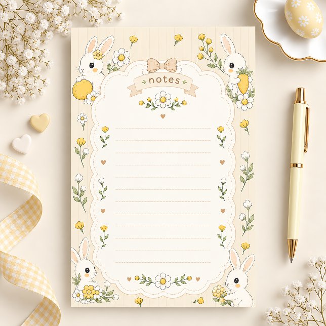 Vacker Daisy Bunny Linjerat Brevpapper (Skapare uppladdad)