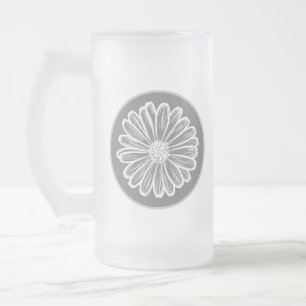 Vacker Daisy Flower, rasterbild Frostat Ölglas