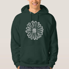 Vacker Daisy Flower, rasterbild Hoodie