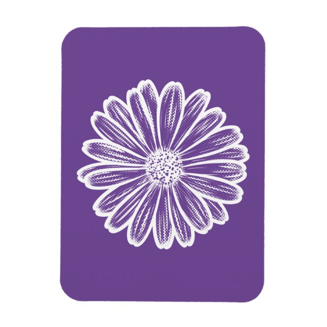 Vacker Daisy Flower, rasterbild Magnet (Vertikal)