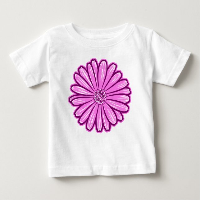 Vacker Daisy Flower, rasterbild T Shirt (Framsida)