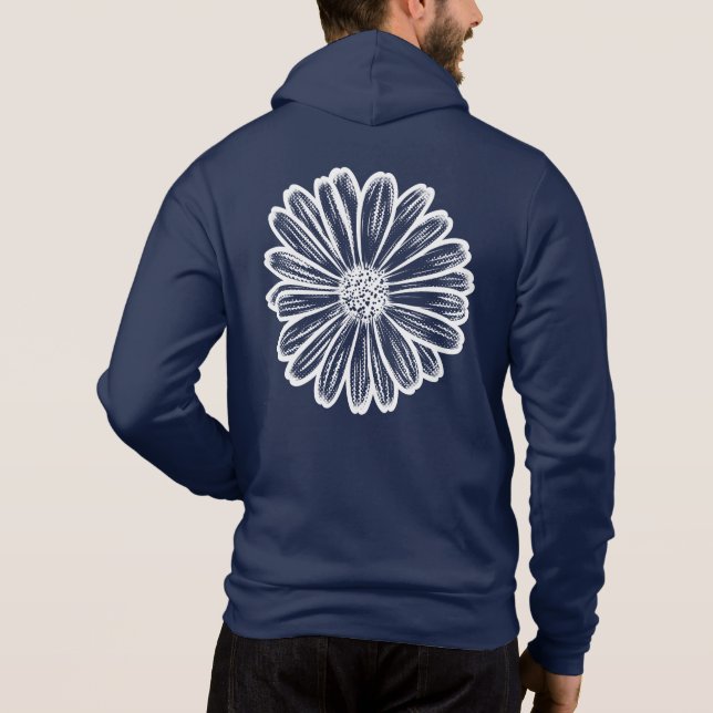 Vacker Daisy Flower, rasterbild T Shirt (Baksida)