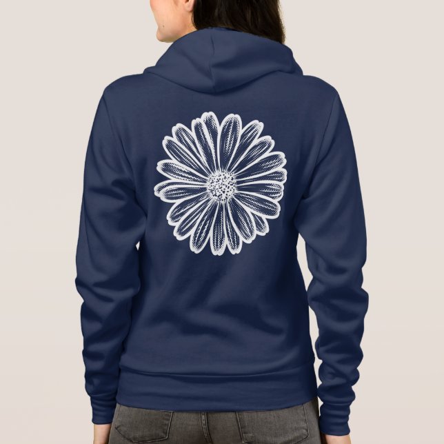 Vacker Daisy Flower, rasterbild T Shirt (Baksida)