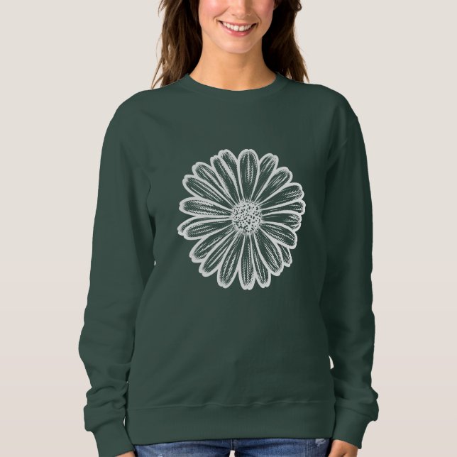 Vacker Daisy Flower, rasterbild T Shirt (Framsida)