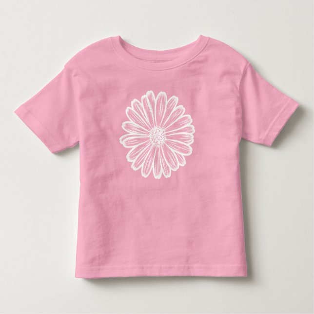 Vacker Daisy Flower, rasterbild T Shirt (Framsida)