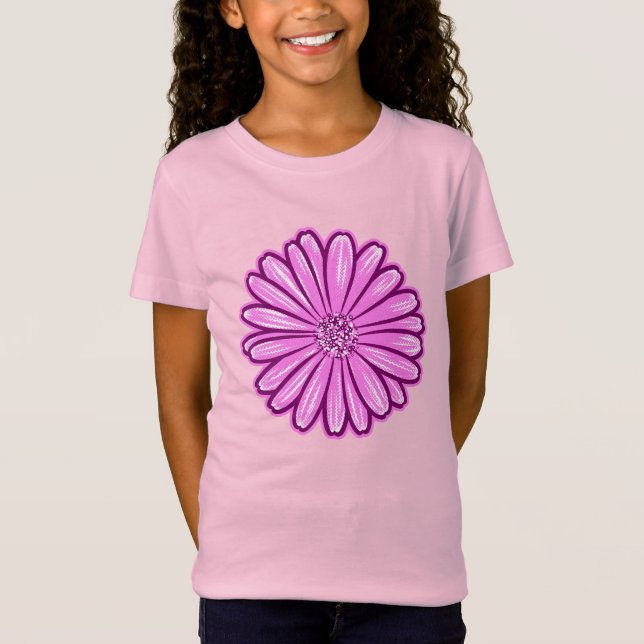 Vacker Daisy Flower, rasterbild T Shirt (Framsida)