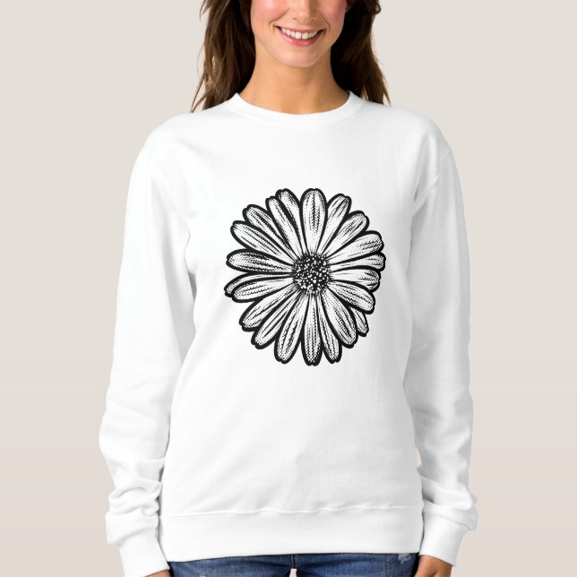 Vacker Daisy Flower, rasterbild T Shirt (Framsida)
