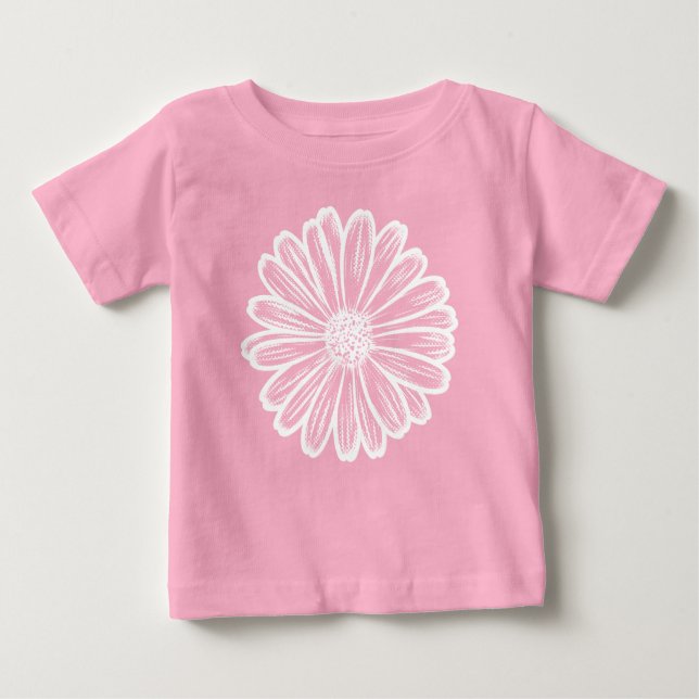 Vacker Daisy Flower, rasterbild T Shirt (Framsida)