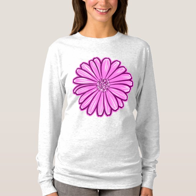 Vacker Daisy Flower, rasterbild T Shirt (Framsida)