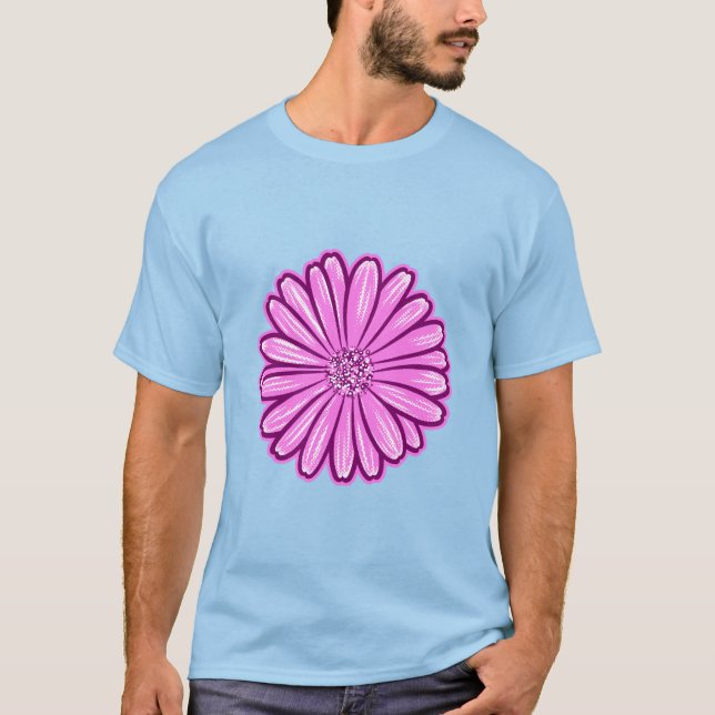 Vacker Daisy Flower, rasterbild T Shirt (Framsida)