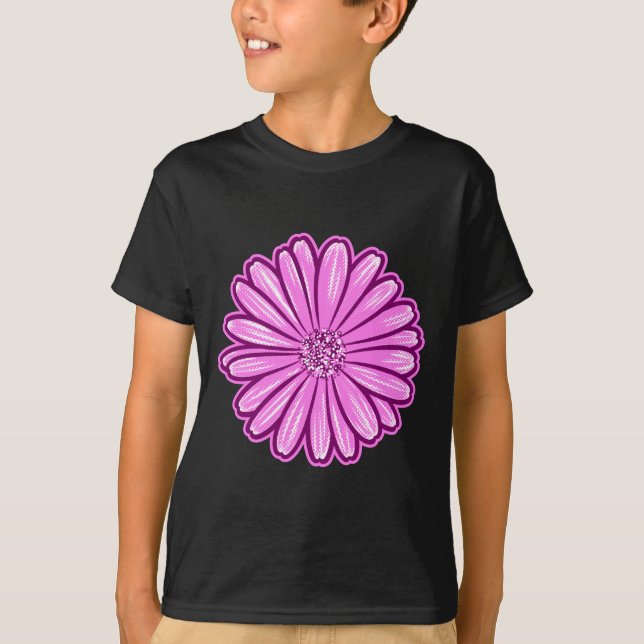 Vacker Daisy Flower, rasterbild T Shirt (Framsida)