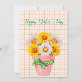 Vacker daisykruka blommor Mors dag-kort Julkort