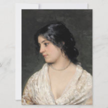 Vacker Dam med Pearl Necklace