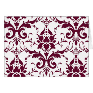 Vacker Damask Hälsningskort