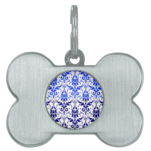 Vacker Damask ID-bricka Husdjur (Framsidan)