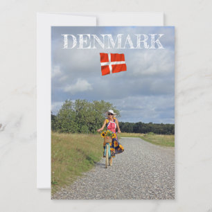 Vacker Danmark Platt Greeting Card! Kort