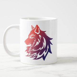 vacker design på den här vargmuggen jumbo mugg