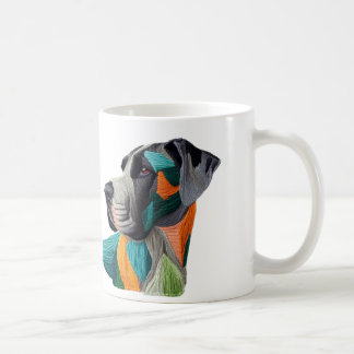 Vacker detaljerad unik stil Grand Danois-mugg Kaffemugg
