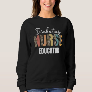 Vacker diabetes Nurse Educator Leopard Mönster T Shirt