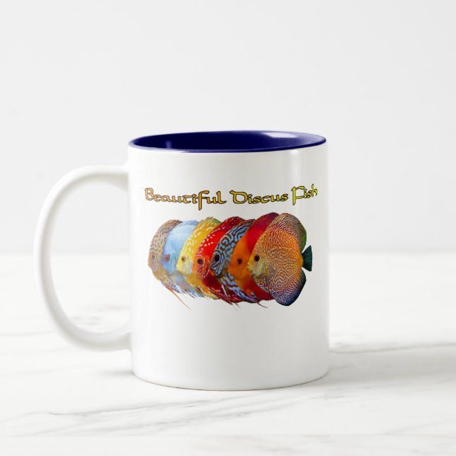 Vacker Discus Fisk Kaffe Mugg (Vänster)
