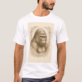 Vacker djurskiss i Gorilla T Shirt