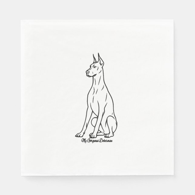Vacker Dobermann Pappersservett (Framsidan)