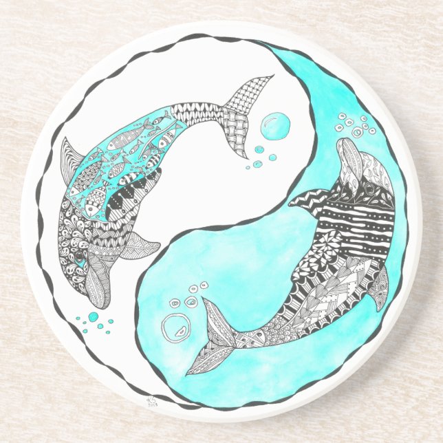 Vacker Dolphin Underlägg (Framsidan)