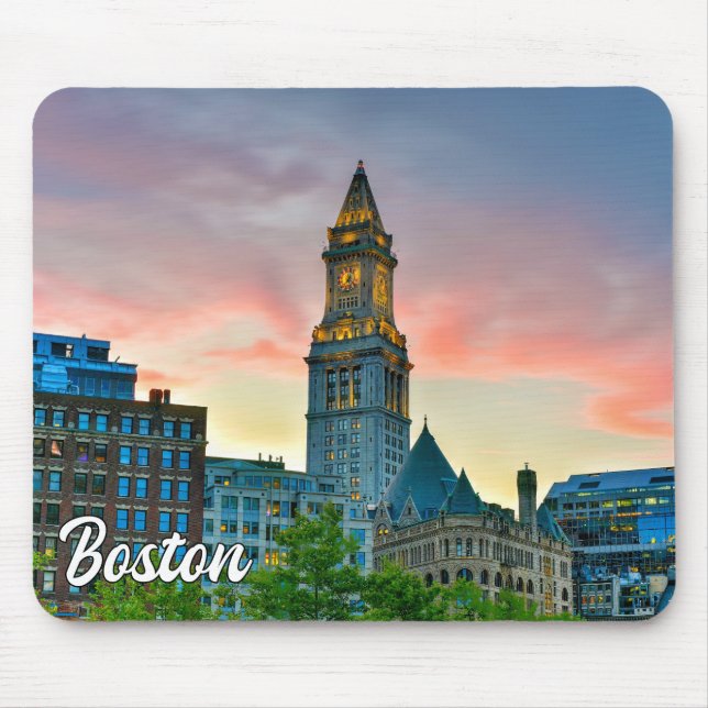 Vacker Downtown Boston, Massachusetts, USA Musmatta (Framsidan)