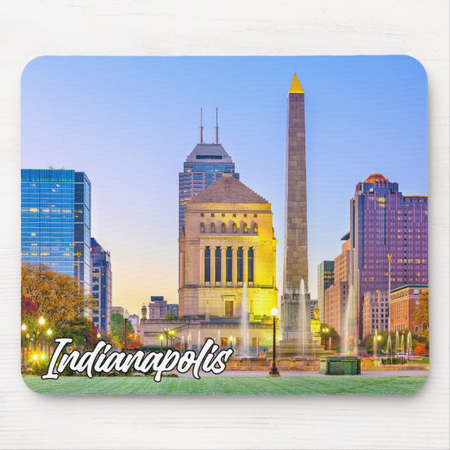 Vacker Downtown Indianapolis, Indiana, USA Musmatta (Framsidan)