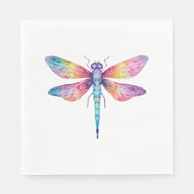 Vacker Dragonfly Kiss Heaven Insekt Älskare Pappersservett (Framsidan)