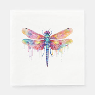 Vacker Dragonfly Kiss Heaven Insekt Älskare Pappersservett